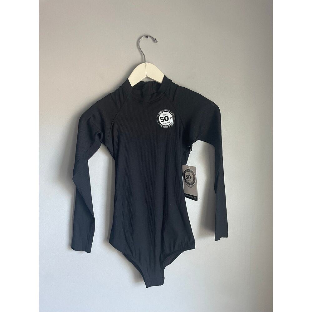 Rip Curl G Bomb Wet Suit Rash Guard Black  NWT UPF 50+ Performance Fit Swim LA 6